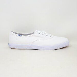 Keds Champion All White Canvas Casual Shoe Sneaker Womens Size 8.5 NEW WF34000